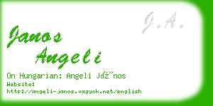 janos angeli business card